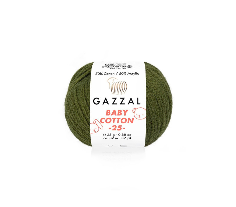 Пряжа Gazzal BabyCotton 25 цвет 3463 Пряжа Gazzal BabyCotton 25 цвет 3463