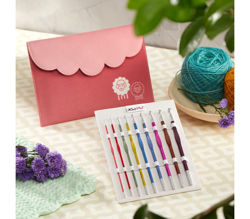 Набір алюмінієвих гачків Single Ended(2.0, 2.5, 3.0, 3.5, 4.0, 4.5, 5.0, 5.5, 6.0) Zing KnitPro