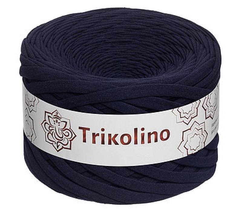 Пряжа трикотажная 7-9 мм "Trikolino" 100м. Сапфировый синий