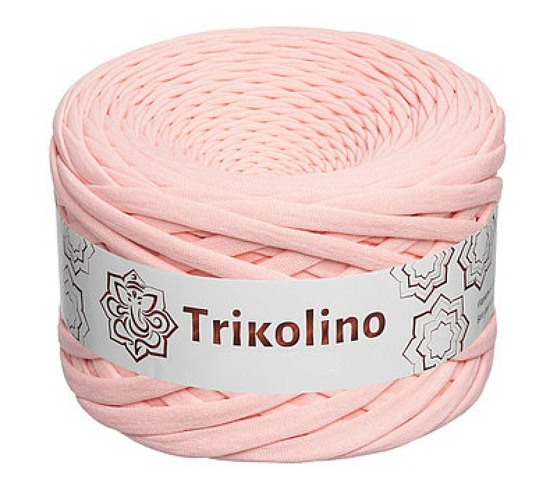 Пряжа трикотажная 7-9 мм "Trikolino" 100м. Персиковый пломбир