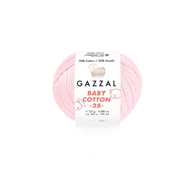 Пряжа Gazzal BabyCotton 25 цвет 3411