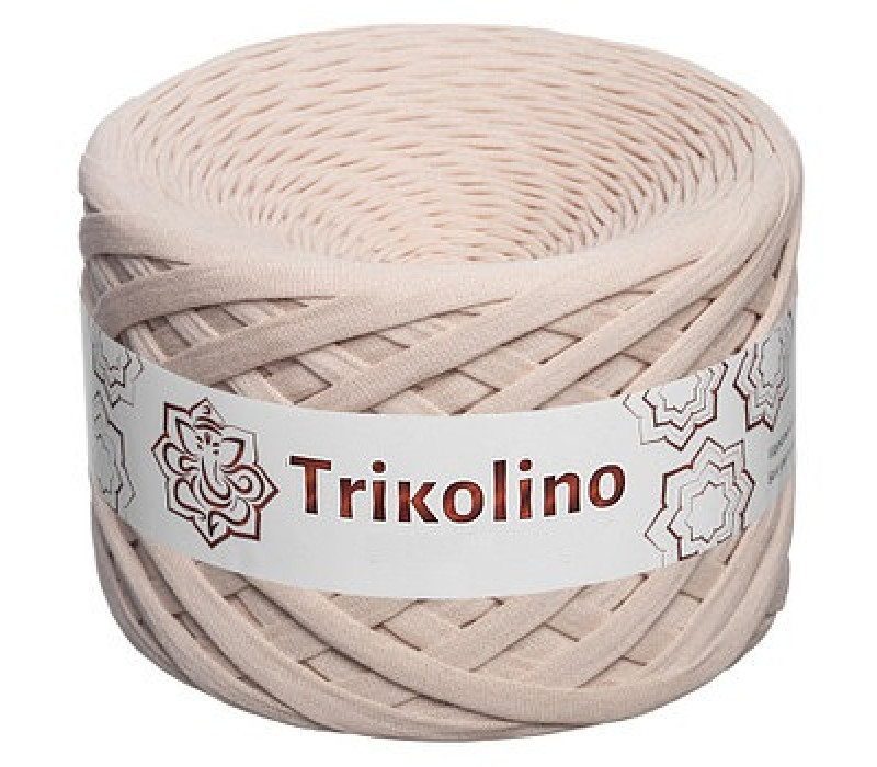 Пряжа трикотажная 7-9 мм "Trikolino" 100м. Бежевый Пряжа трикотажная 7-9 мм "Trikolino" 100м. Бежевый