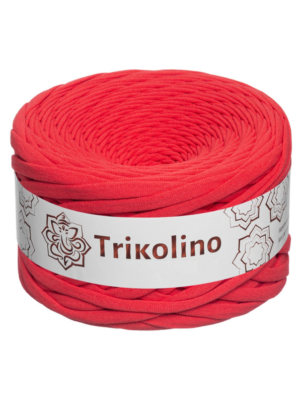 Пряжа трикотажная 7-9 мм "Trikolino" 100м. Ярко-красный