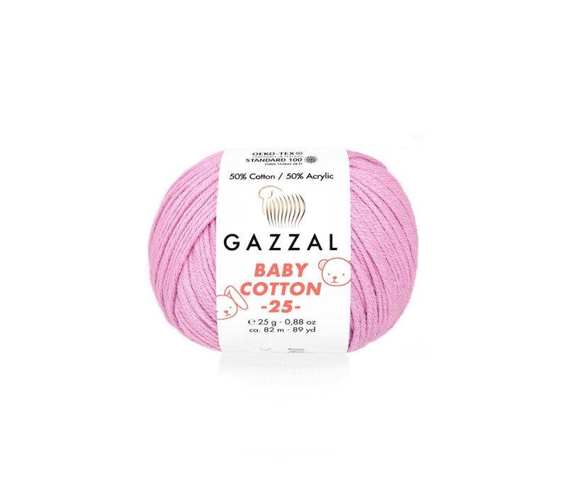 Пряжа Gazzal BabyCotton 25 цвет 3422
