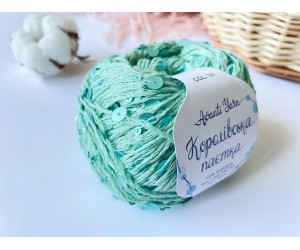 Пайетки Avanti Yarn королевские на хлопке (Мятный) 151