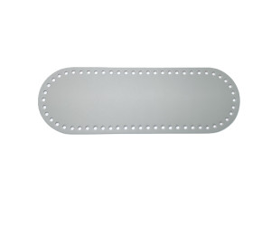 Денце овальне шкіра 10х30 см, Сірий (10308-PK)