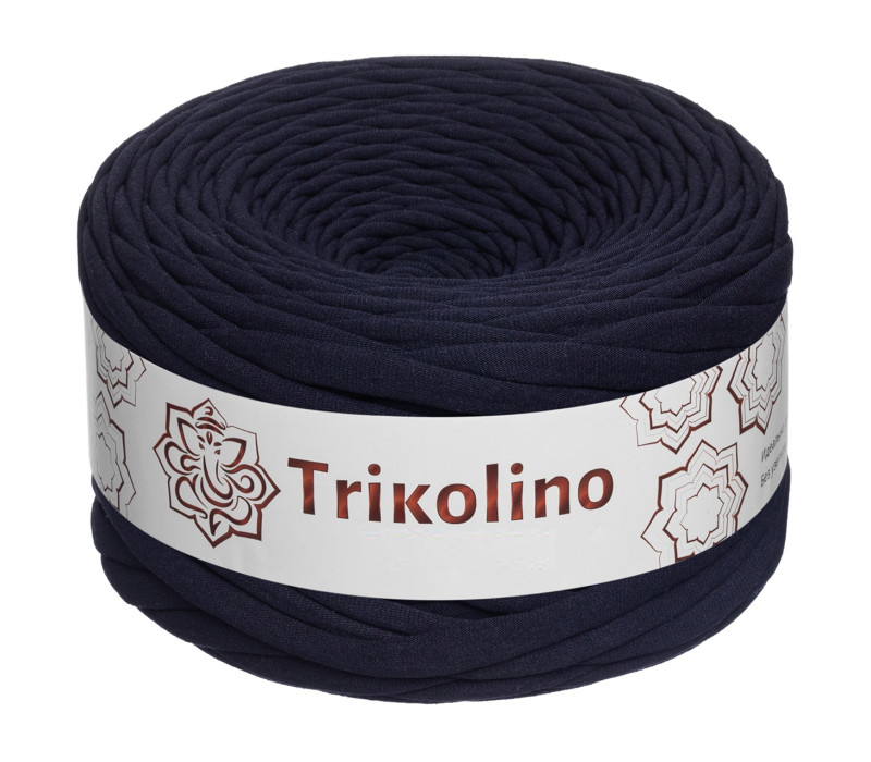 Пряжа трикотажная 7-9 мм "Trikolino" 100м. Темно-синий Пряжа трикотажная 7-9 мм "Trikolino" 100м. Темно-синий