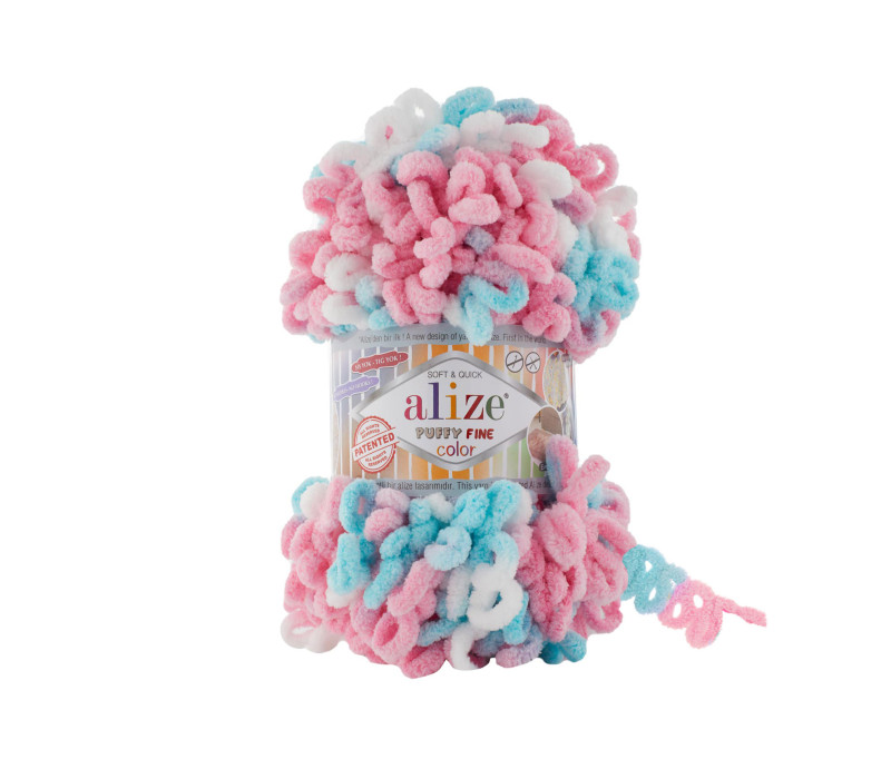 Пряжа Alize Puffy Fine Color 6377 Пряжа Alize Puffy Fine Color 6377