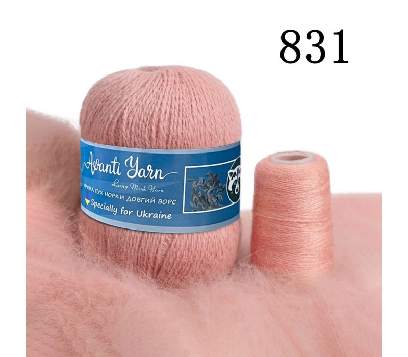 Пряжа Coomamuu (пух норки) 831 персик