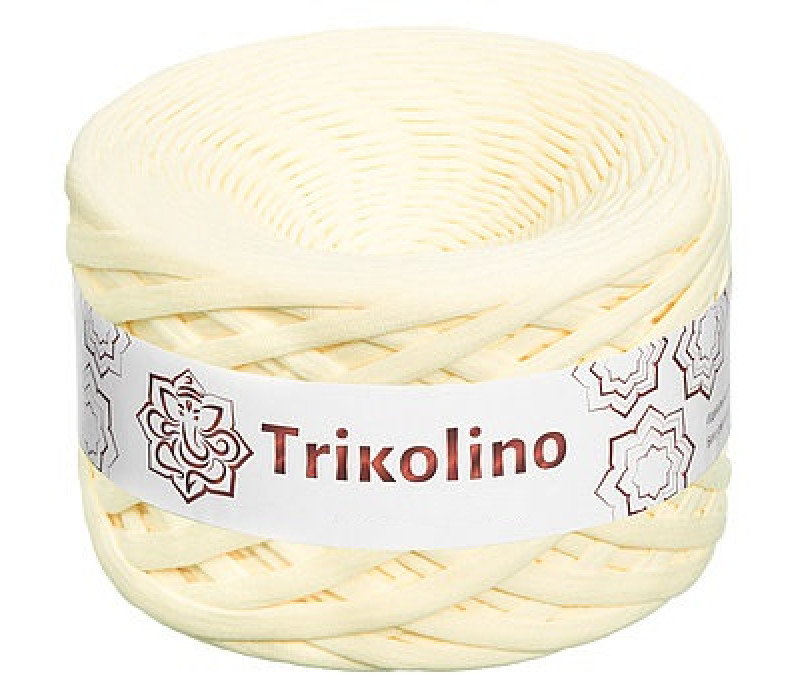 Пряжа трикотажная 7-9 мм "Trikolino" 100м. Ванильный Пудинг