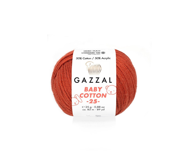 Пряжа Gazzal BabyCotton 25 цвет 3453