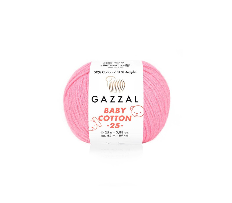 Пряжа Gazzal BabyCotton 25 цвет 3468 Пряжа Gazzal BabyCotton 25 цвет 3468