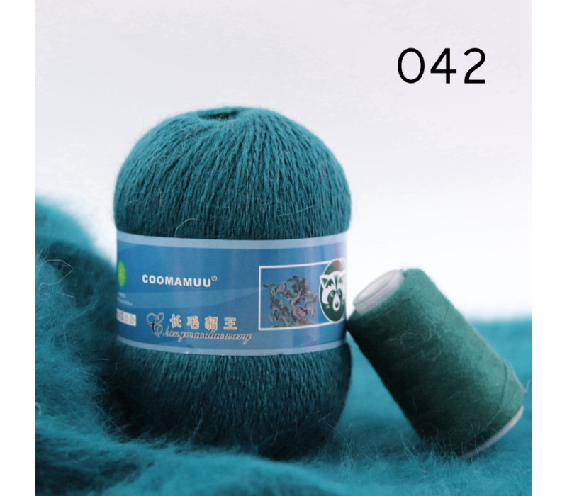 Пряжа Coomamuu (пух норки) 042 смарагд Пряжа Coomamuu (пух норки) 042 смарагд