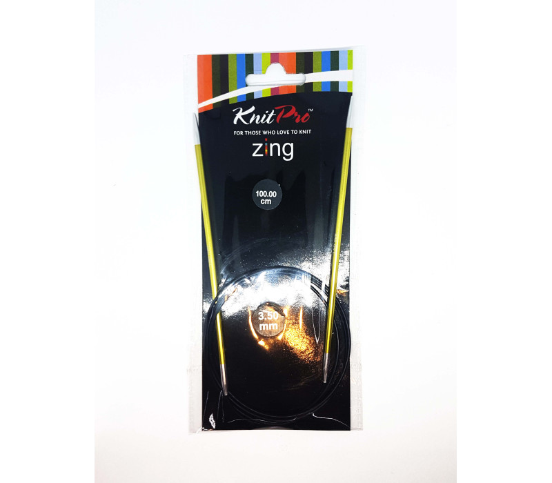 Спиці кругові 3,75мм 100см Zing KnitPro 47158 Спиці кругові 3,75мм 100см Zing KnitPro 47158