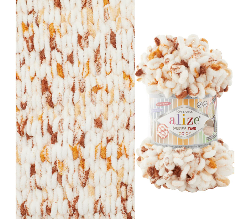 Пряжа Alize Puffy Fine Color 7502 Пряжа Alize Puffy Fine Color 7502