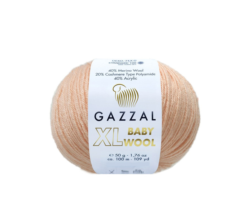 Пряжа Gazzal Baby Wool XL 834 Пряжа Gazzal Baby Wool XL 834