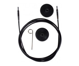 Кабель для круговых спиц черный 150см KnitPro 10525