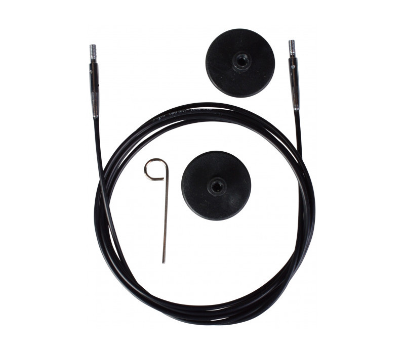 Кабель для круговых спиц черный 150см KnitPro 10525