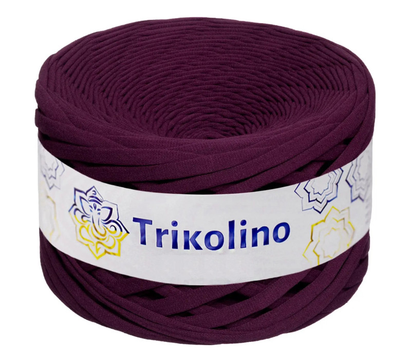 Пряжа трикотажная 7-9 мм "Trikolino" 100м. Стигла вишня 400323