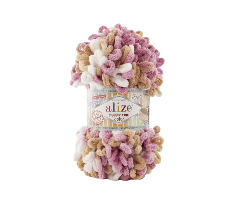 Пряжа Alize Puffy Fine Color 6402 Пряжа Alize Puffy Fine Color 6402