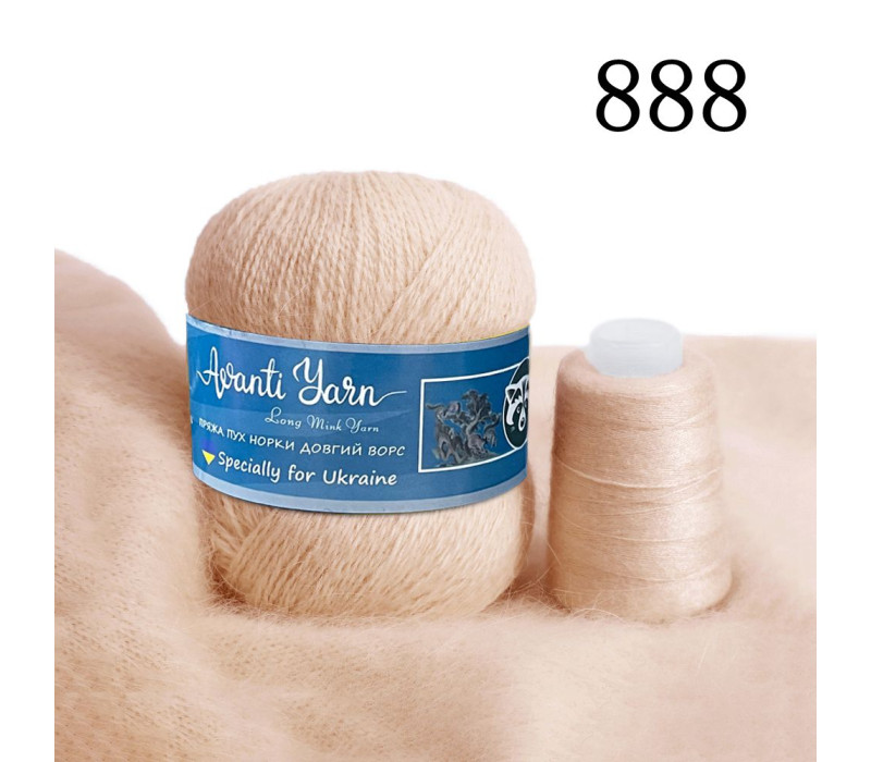 Пряжа Coomamuu (пух норки) 888 Крем Пряжа Coomamuu (пух норки) 888 Крем