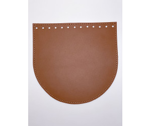 Клапан для круглої сумки Орео, шкіра, 20х19 см. Карамель (0146-PK)