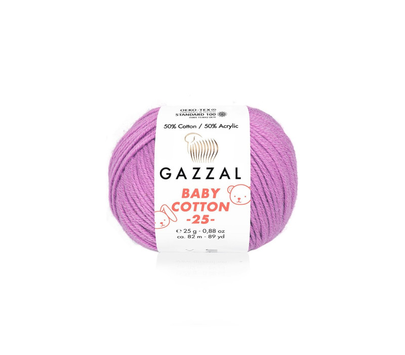 Пряжа Gazzal BabyCotton 25 цвет 3414 Пряжа Gazzal BabyCotton 25 цвет 3414