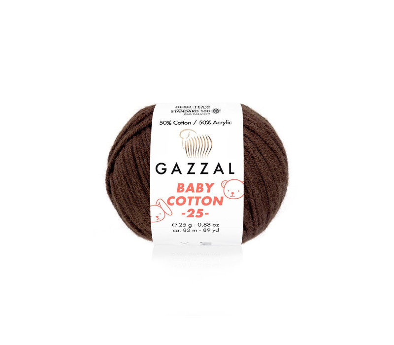 Пряжа Gazzal BabyCotton 25 цвет 3436 Пряжа Gazzal BabyCotton 25 цвет 3436
