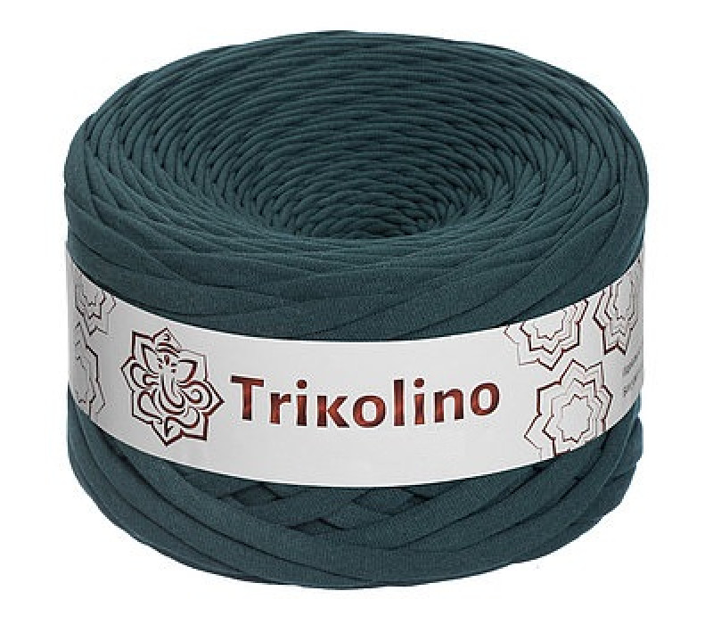Пряжа трикотажная 7-9 мм "Trikolino" 100м. Темно-зеленый Пряжа трикотажная 7-9 мм "Trikolino" 100м. Темно-зеленый