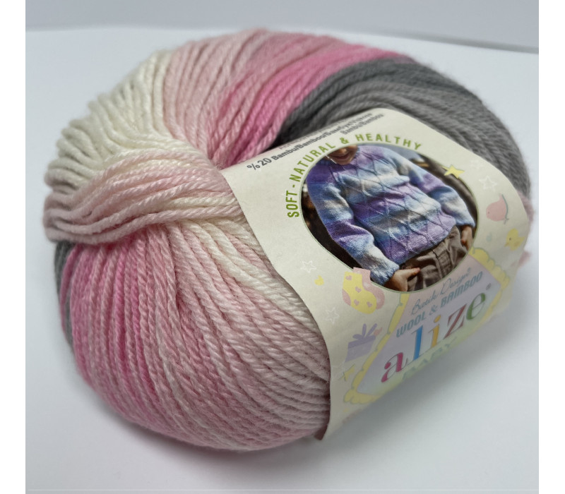 Пряжа Alize Baby Wool Batik 3245