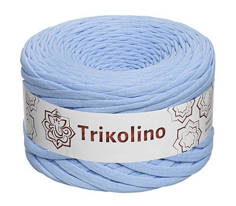 Пряжа трикотажная 7-9 мм "Trikolino" 100м. Васильковый