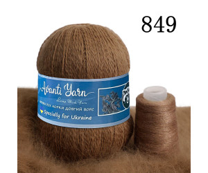 Пряжа Coomamuu (пух норки) 849 коричневий