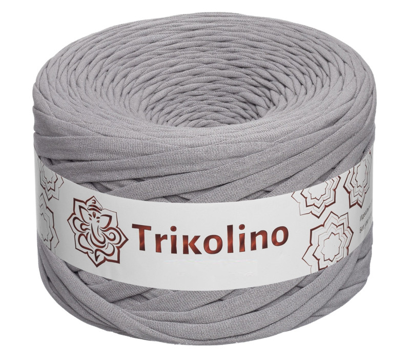 Пряжа трикотажная 7-9 мм "Trikolino" 100м. Серый Пряжа трикотажная 7-9 мм "Trikolino" 100м. Серый