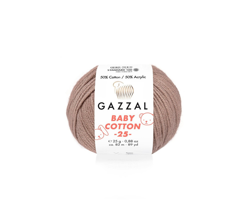 Пряжа Gazzal BabyCotton 25 цвет 3434 Пряжа Gazzal BabyCotton 25 цвет 3434
