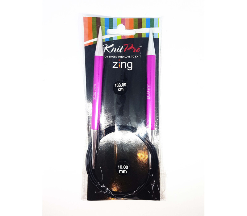Спиці кругові 10мм 100см Zing KnitPro 47168 Спиці кругові 10мм 100см Zing KnitPro 47168