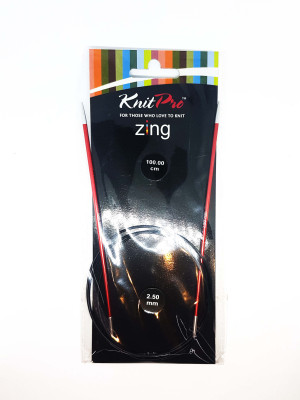 Спиці кругові 2,5мм 100см Zing KnitPro 47153