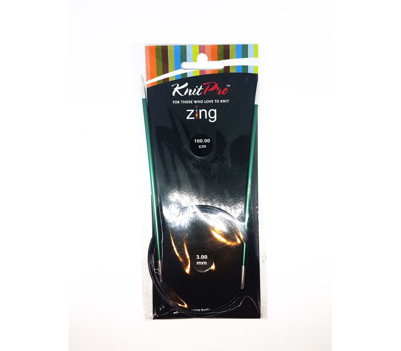Спиці кругові 3мм 100см Zing KnitPro 47155 Спиці кругові 3мм 100см Zing KnitPro 47155