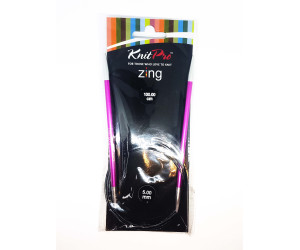 Спиці кругові 5мм 100см Zing KnitPro 47161