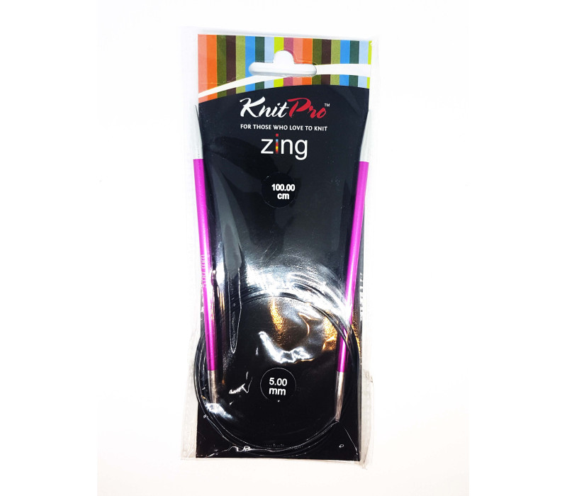 Спиці кругові 5мм 100см Zing KnitPro 47161 Спиці кругові 5мм 100см Zing KnitPro 47161