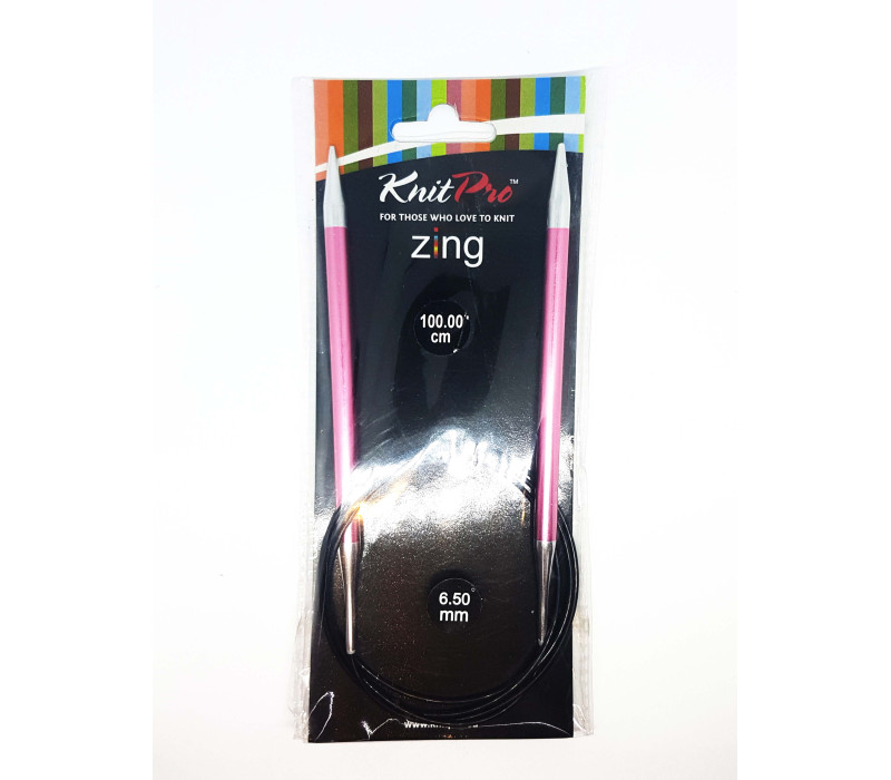 Спиці кругові 6,5мм 100см Zing KnitPro 47164 Спиці кругові 6,5мм 100см Zing KnitPro 47164