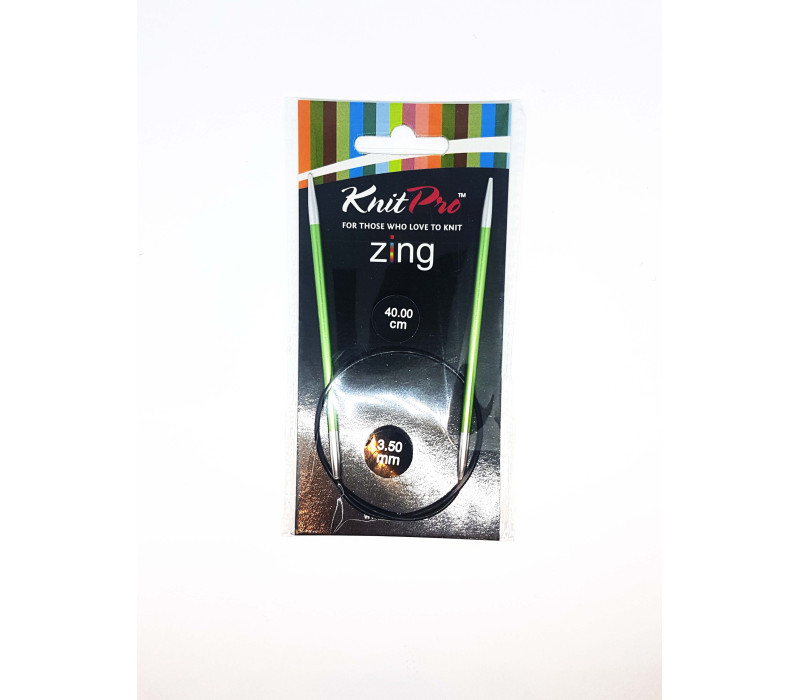 Спиці кругові 3,5мм 40см Zing KnitPro 47067 Спиці кругові 3,5мм 40см Zing KnitPro 47067