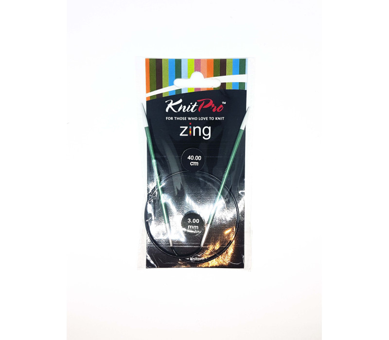 Спиці кругові 3мм 40см Zing KnitPro 47065 Спиці кругові 3мм 40см Zing KnitPro 47065