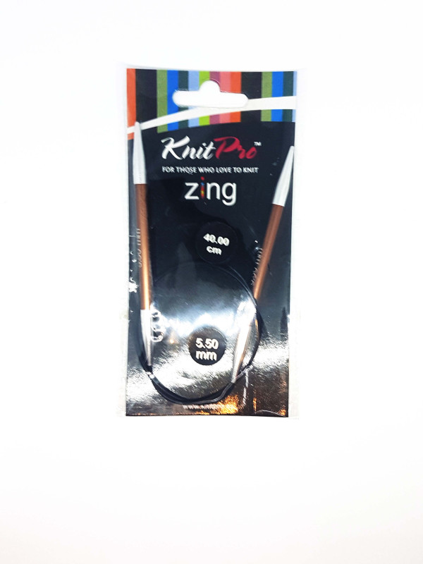 Спиці кругові 5,5мм 40см Zing KnitPro 47072