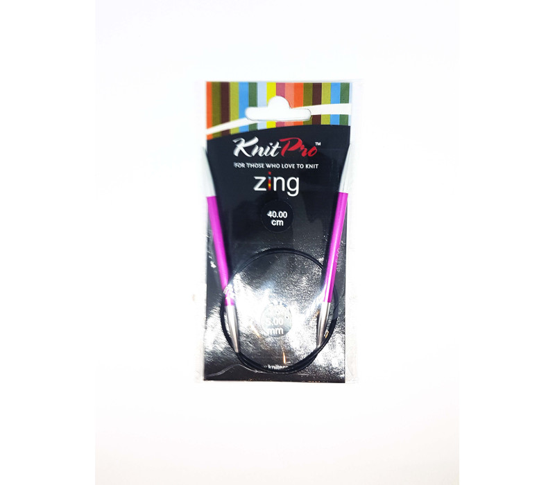Спиці кругові 5мм 40см Zing KnitPro 47071 Спиці кругові 5мм 40см Zing KnitPro 47071
