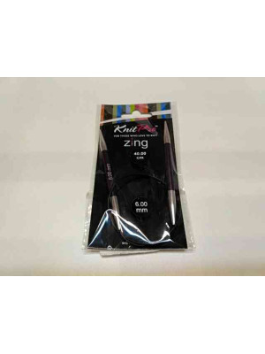 Спиці кругові 6мм 40см Zing KnitPro 47073