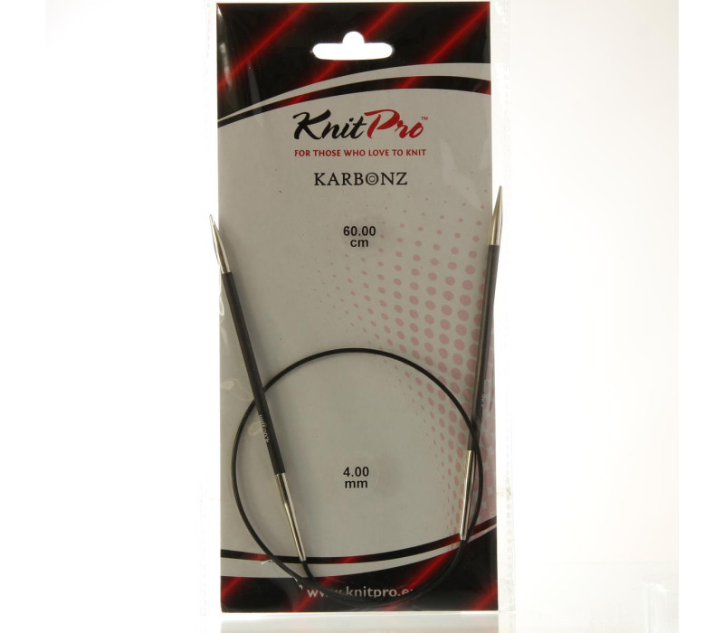 Спиці кругові 4мм 60см Karbonz KnitPro Спиці кругові 4мм 60см Karbonz KnitPro
