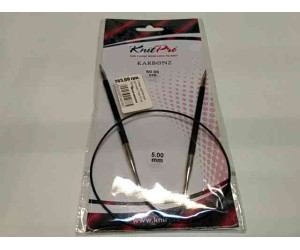 Спиці кругові 5мм 60см Karbonz KnitPro 41170