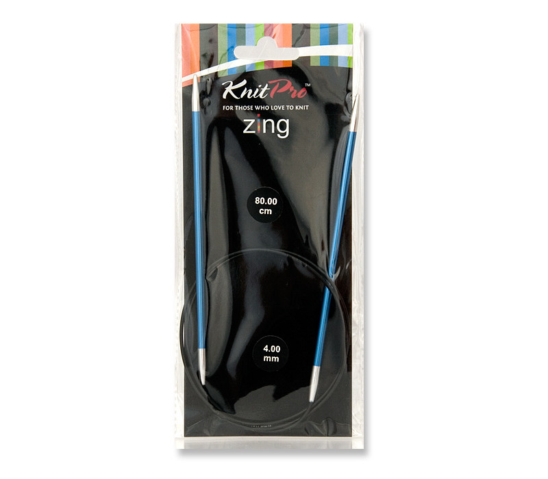 Спиці кругові 4мм 80см Zing KnitPro 47129 Спиці кругові 4мм 80см Zing KnitPro 47129