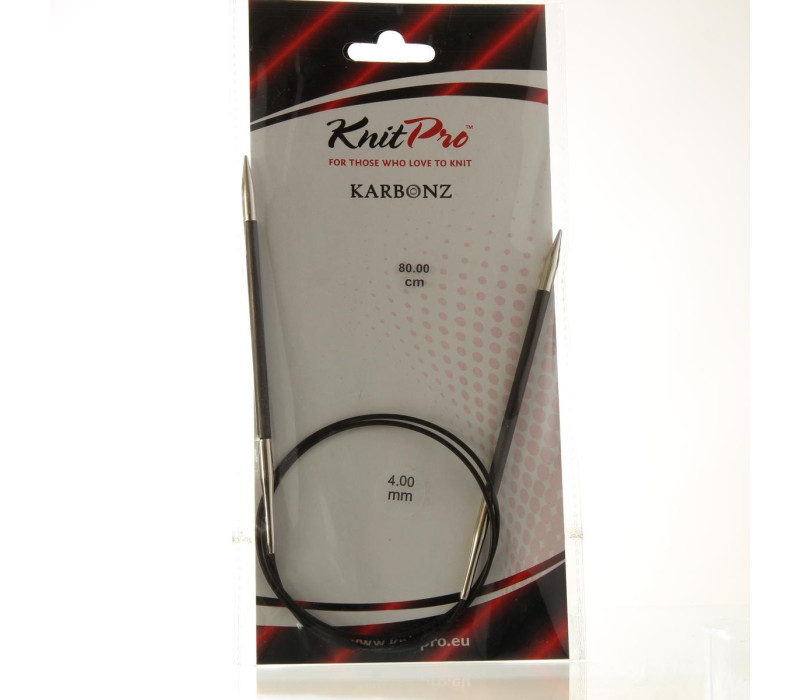 Спиці кругові 4мм 80см Karbonz KnitPro 41188 Спиці кругові 4мм 80см Karbonz KnitPro 41188