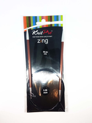 Спиці кругові 5,5мм 80см Zing KnitPro 47132